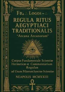 Regula Ritus Aegyptiaci Traditionalis «Arcana Arcanorum» Corpus fundamentale scientiæ hermeticæ et commentarium regulæ ad usum filiorum sanctae scientiae a cura del Fr. Logos~ - Editio Napoli 1923 pubblicati in Roma 2026 - ISBN 9788894296440.